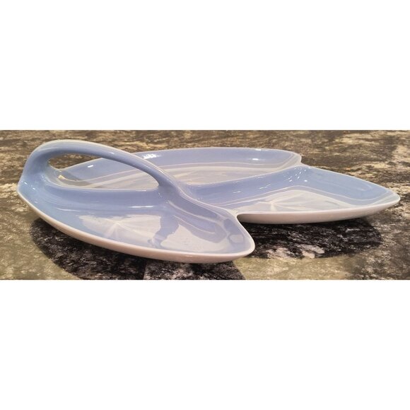 Vintage Winfields Blue Pacific MCM Handcrafted True Porcelain Divided Serving - Picture 2 of 3